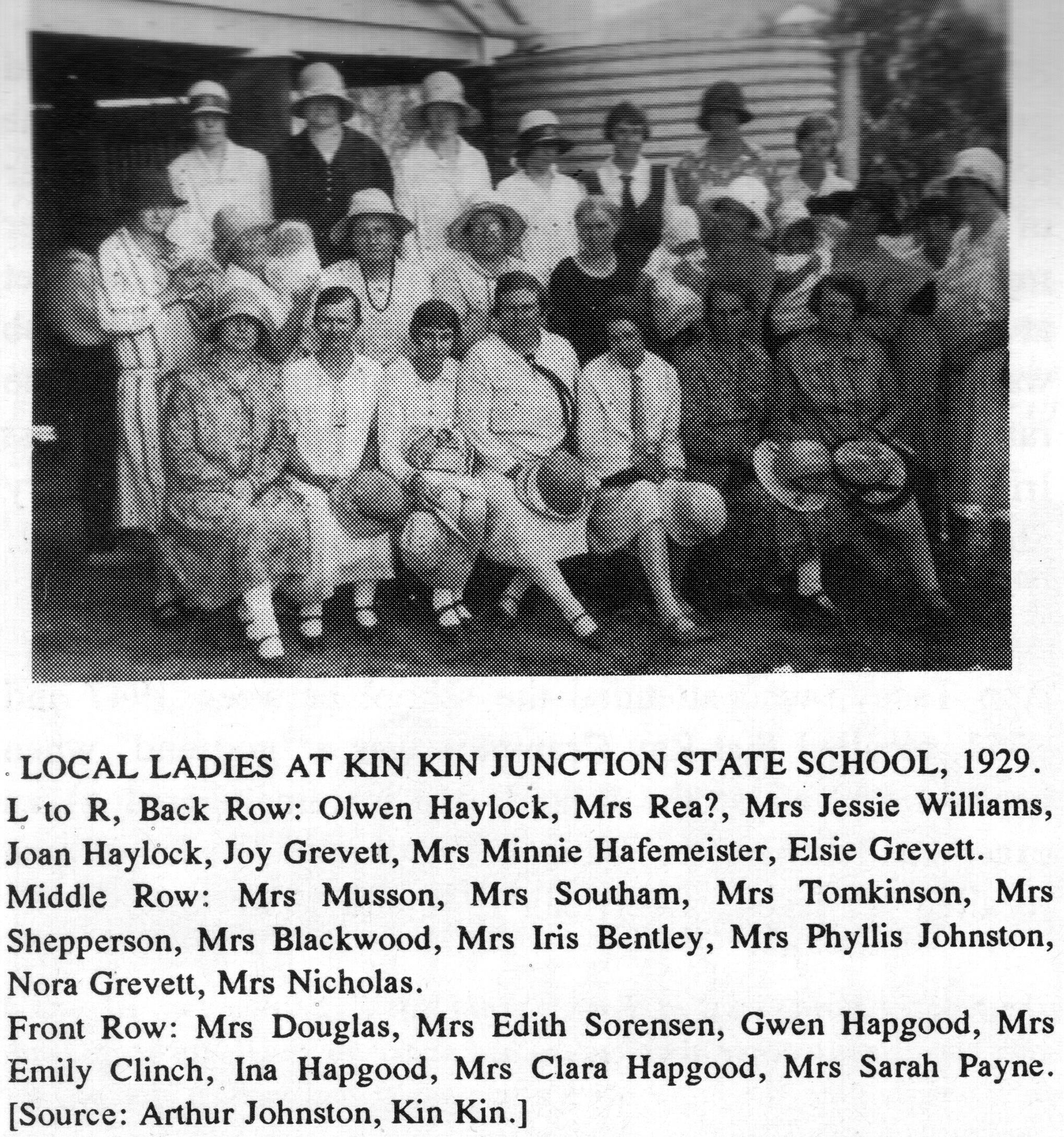 Local Ladies from Kin Kin Junction State School 1929 – Hapgoods from ...
